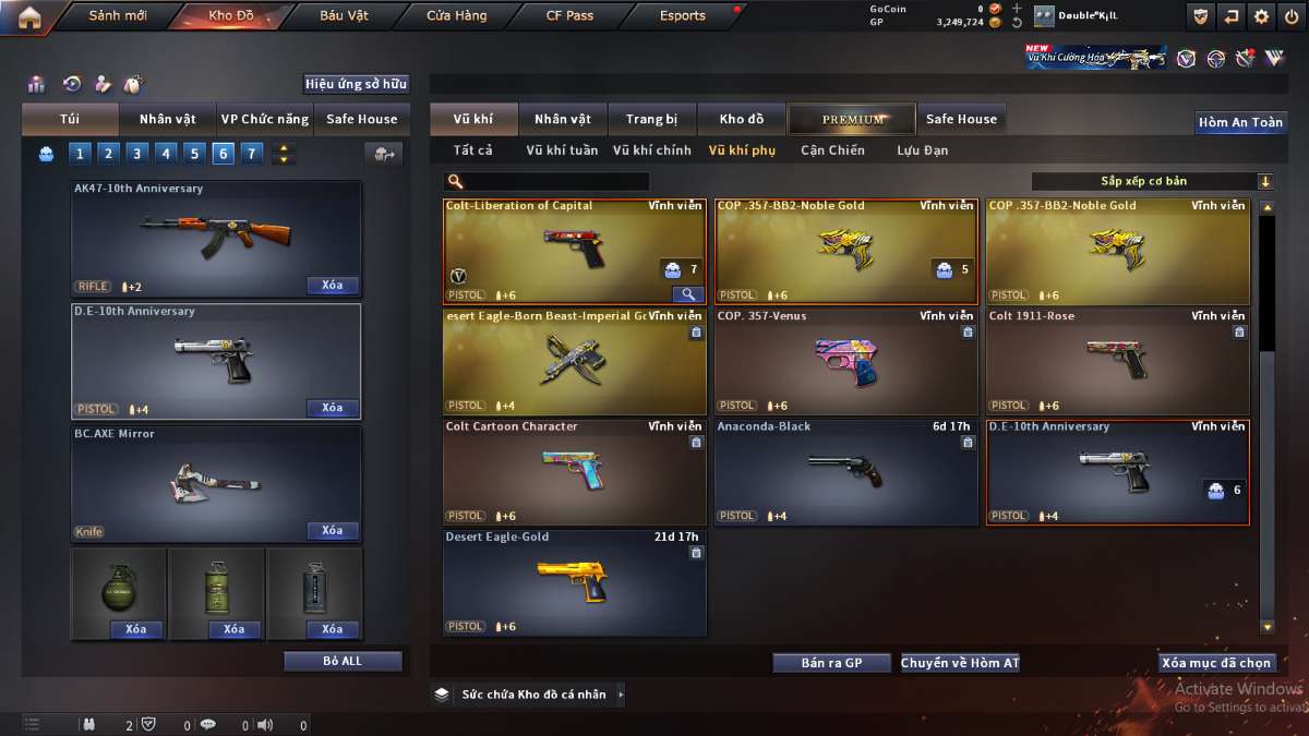 shop acc cf uy tin gia re